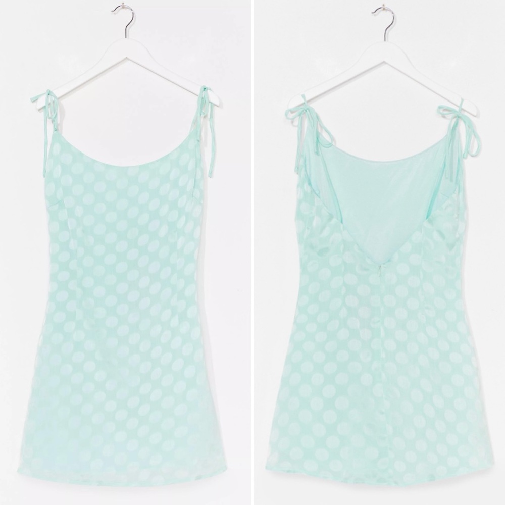 🆕 Nasty Gal Jacquard To Forget Satin Mini Dress
